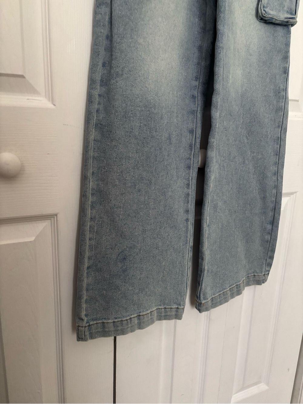Juicy Couture Light Blue Wide-Leg Cargo Jeans - Picture 2 of 7